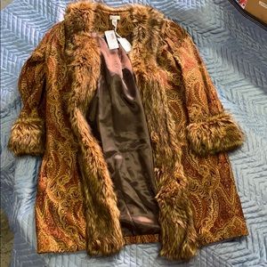 Chico’s cinnabar jacquard jacket NWT